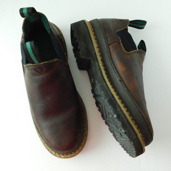 Georgia Giant Romeo Brown Leather Work Boots Shoes Pull-On Womens 8, GR362 EUC - Picture 4 of 14